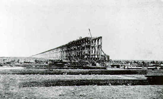 Big piles of rebar on the ground